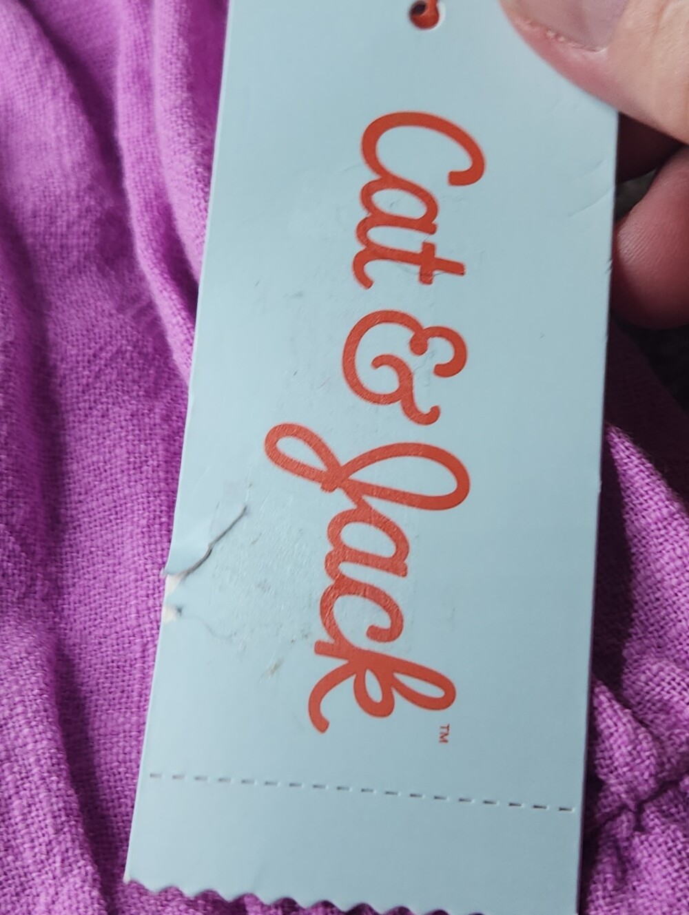Toddler Girls' Gauze Dress - Cat & Jack Neon Purple 3T - Picture 7 of 11